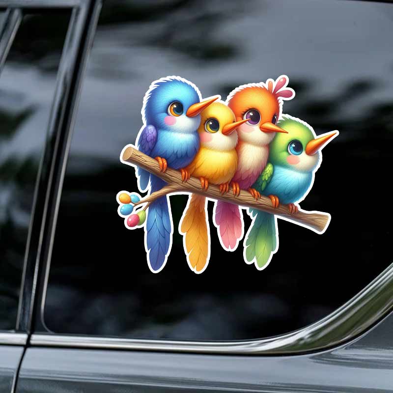 Watercolor Bird Car Sticker Vinyl Decal Waterproof Rear Window Motorcycle Camper Bumper Truck Laptop Decoration TM198