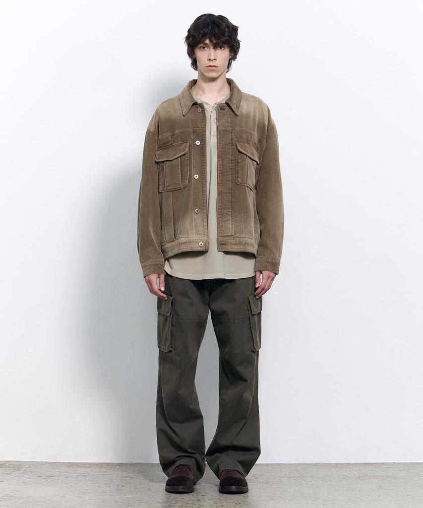 Insilence Brushed Corduroy Jacket Faded Brown