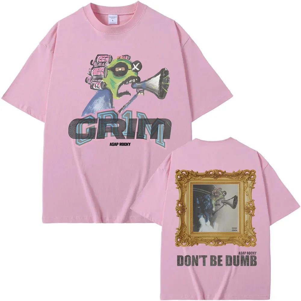 Repper AAP Rocky New Album DONT BE DUMB Graphic Print Tshirt Men Women Cotton Summer Fashion Tee Oversize Highstreet New Top