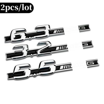 2pcs/lot 3D 5.5 6.3 3.2 6.5 AMG Car Emblem Auto Badge Side Fender NamePlate Stickers