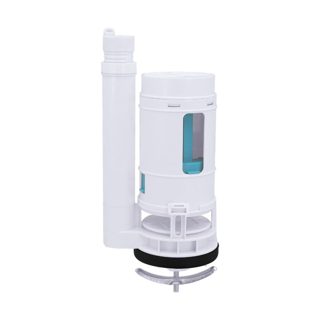 Adjustable Dual Flush Toilet Cistern Flush Valve with Silicone Seal and 3-Year Warranty белый