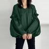 ZANZEA Women Casual V-Neck Puff Long Sleeve Loose Blouse