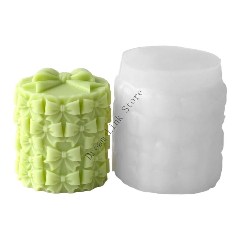 Q1FD Bowknot Shaped Christmas Tree Silicone Mould Sturdy Reusable For Making Aromatherapys Gift Festiveal Decoration