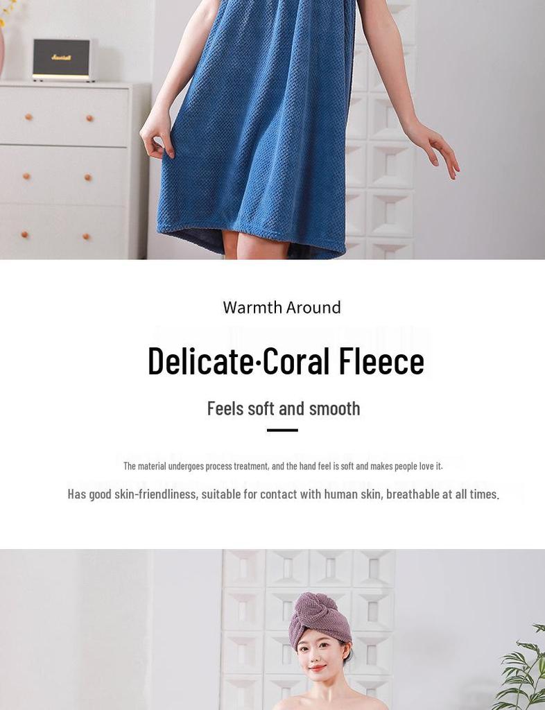 Merbau Dámský bezramínkový rychleschnoucí župan: Absorpční, Ideální pro salony, Froté župan bez bavlny.