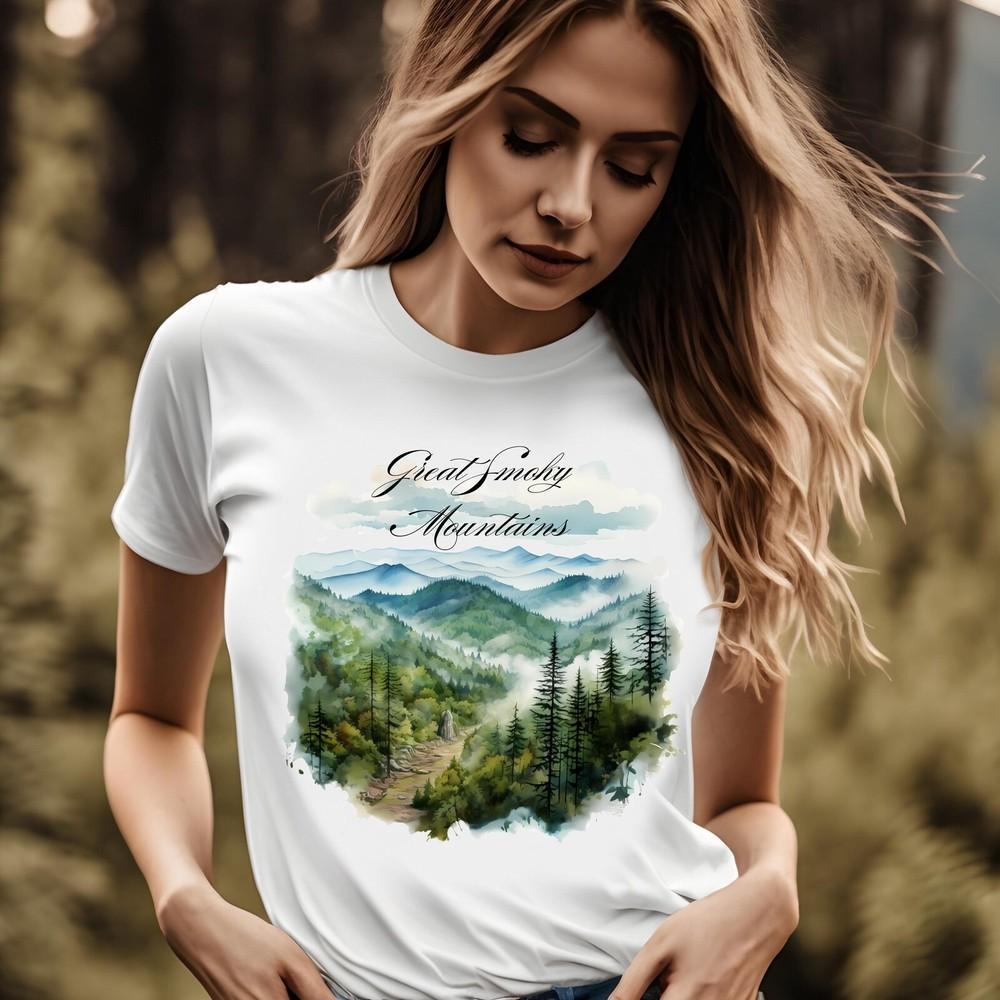 3 Smoky Mountain Views Unisex T-Shirt - Nature Lover Tee Unisex T-Shirt XXXXL