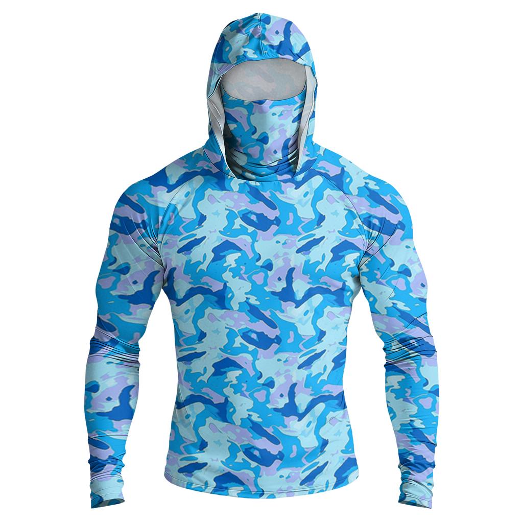 Men's Casual Drop-Shoulder Hooded Long-Sleeve Shirt