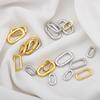 2pcs 18K Gold Filled Oval Carabiner Necklace Clasps Closures Pearl Enhancer Connector Brass DIY Jewelry Necklace Bracelet Making