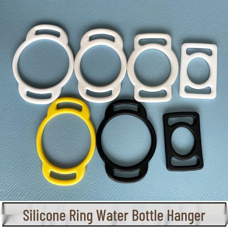 Cordão de Silicone para Garrafa de Água com Argola e Tira para Garrafas de Diâmetro Grande
