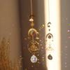 Brass Butterfly Moth Crystal Sun Catcher with Antennae - Dragonfly, Star, Fairy, Moon & Butterfly Window Hanging Decor for Room