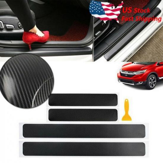 4PCS Car Door Plate Sill Scuff Cover Anti Scratch Sticker For BMW 325i 328i 330i