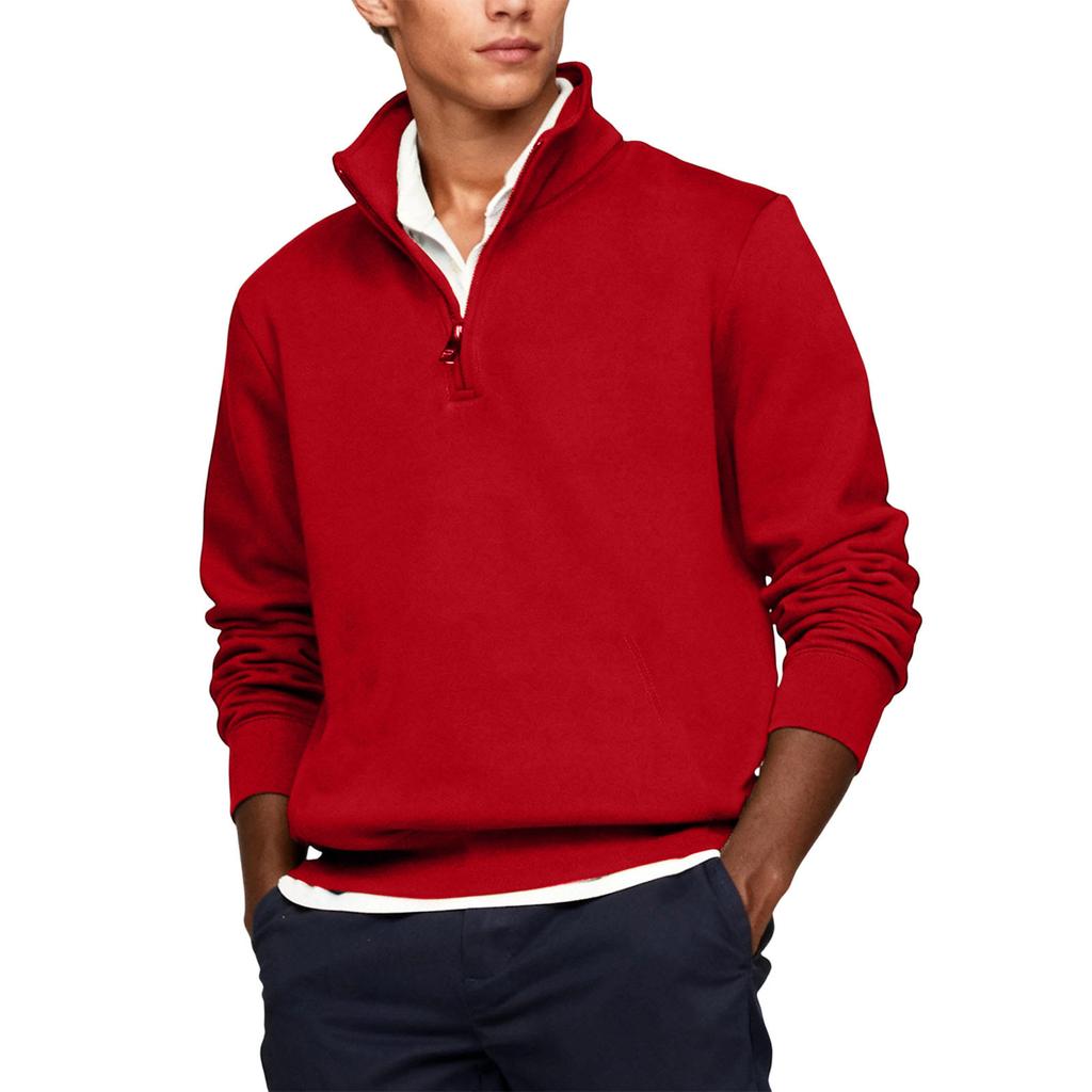 Men's Leisure Sports Half Zipper Long Sleeves Hoodie