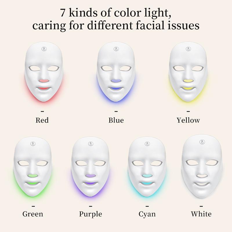 Custom Silicone LED Light Therapy Facial Mask with Infrared & Multi-Wavelength Technology for Skincare