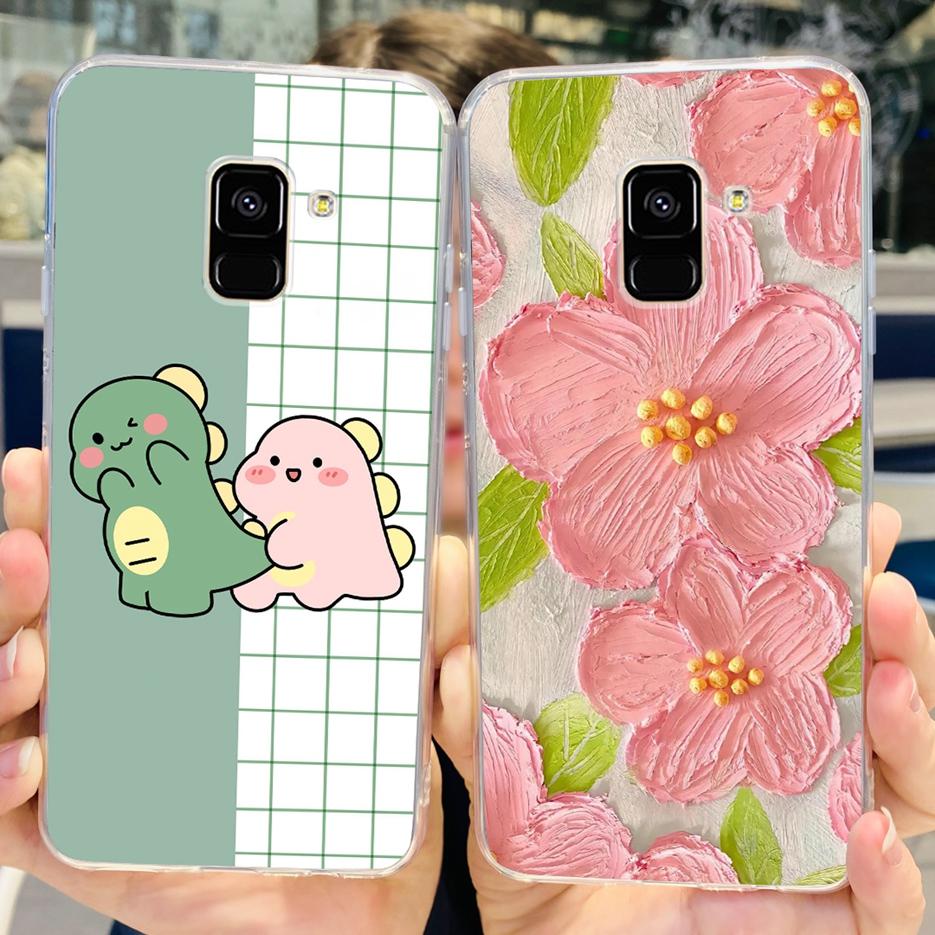 For Samsung Galaxy A8 2018 Case SM-A530F New Fashion Painted Cover Soft Silicone Phone Case For Samsung A8 Plus A8+ A730F Bumper