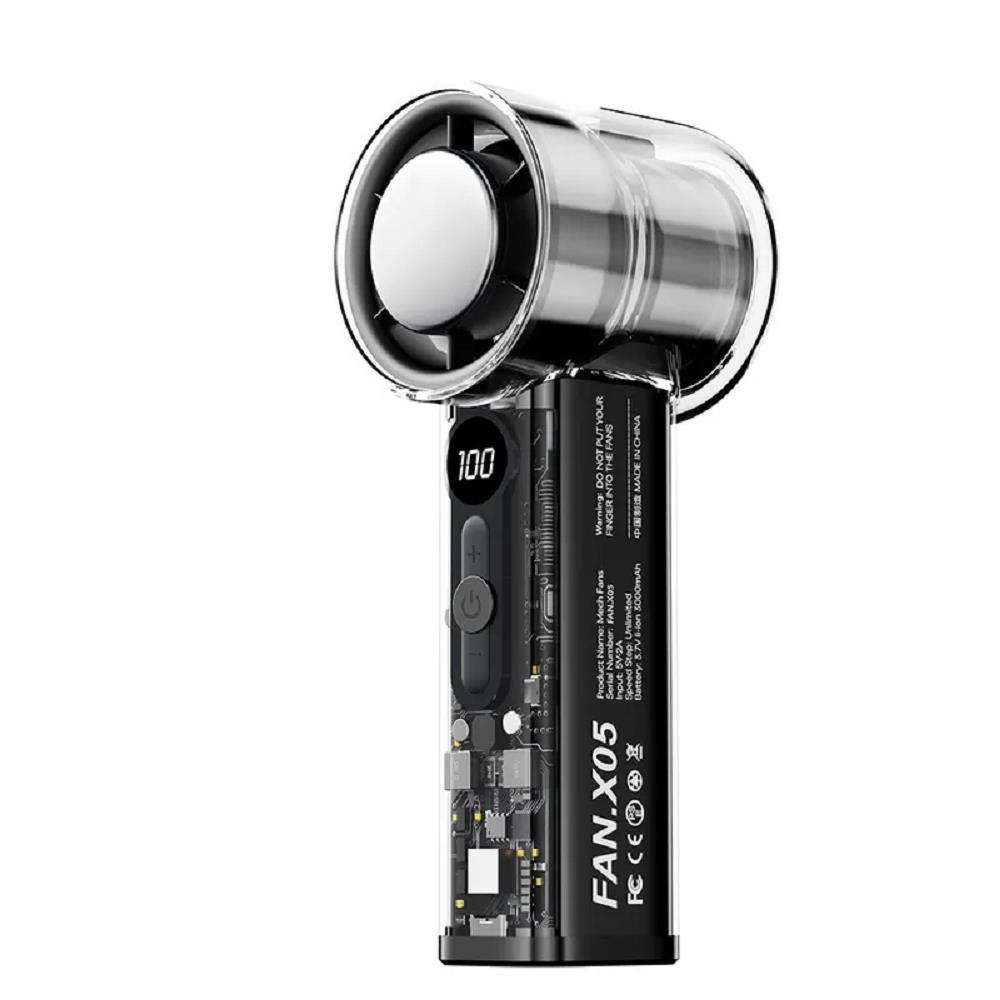 

Mini Personal Fan USB Rechargeable 100 Wind Speeds Adjustable Portable Hand Fan Small Pocket Fan for Home Office Travel Outdoor чёрный