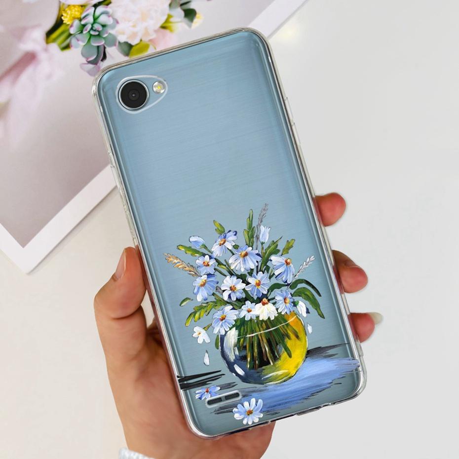 For LG Q6 Q6a Q6+ M700 X600K X600L X600S Cute Flower Cat Painted Phone Case For LG Q6 Plus Q 6 Alpha Soft Silicone TPU Cases
