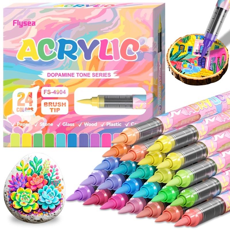 24-Color Marker Set, Suitable for Various Materials. It Offers Rich, Vibrant Colors, Making It an Ideal Choice