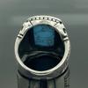 Men's Retro Turquoise Ring, Personalized Hipster Wear Accessories
