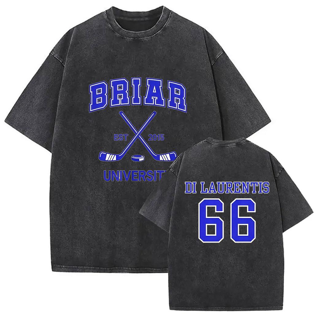Vintage Washed Briar University Di Laurentis 66 Merch T Shirt 2026 Hot TV Off Campus Summer Oversized T-shirts Men Women T-shirt