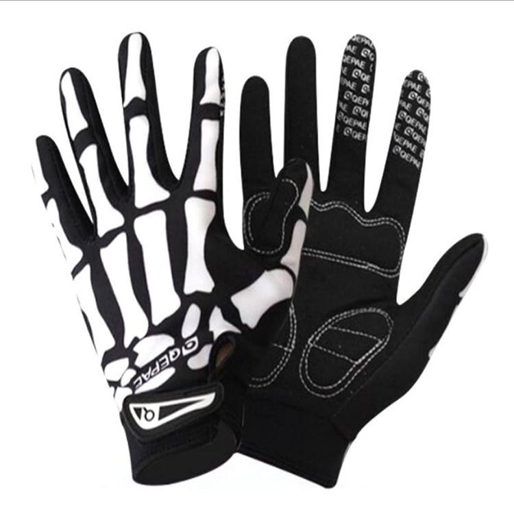 Qepae Chipoer Full Finger Warm Skull Cycling Gloves for Outdoor Sports
