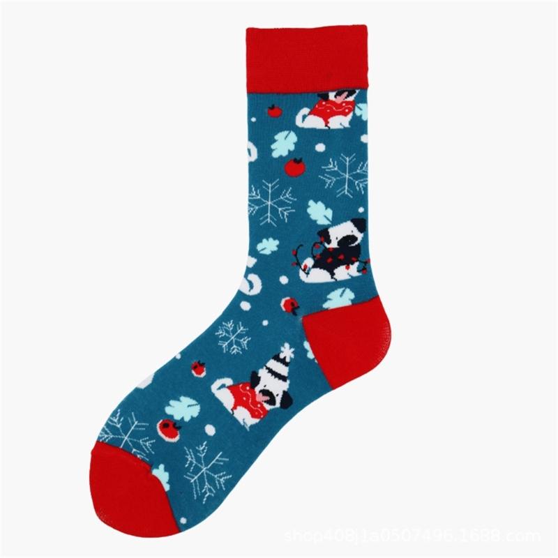 Christmas Crew Socks Funny Novelty Ankle Socks Cartoon Christmas Socks Casual Booties Socks Calf Socks for Women Men