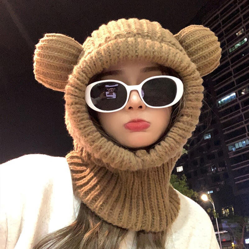 

Beck Cute Bear Knit Balaclava Neck Warmer black