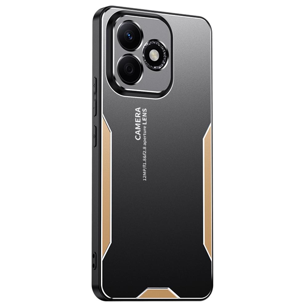 

For Honor X60i 5G Phone Case Aluminium Alloy TPU PC Back Cover Gold