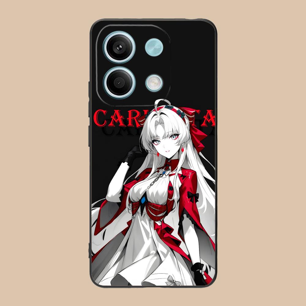 Wuthering Waves Carlotta Phone Case for Xiaomi POCO M6 M5 M4 M3 X7 X6 X5 X4 X3 F6 F5 F4 Pro GT 5G Black Cellphones Smart Cover