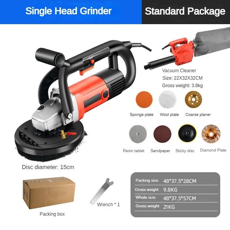 2800W Handheld Epoxy Paint Floor Grinding Machine Concrete Polishing Milling Machine Portable Industrial Grinder