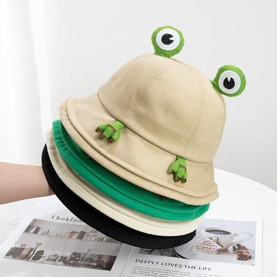 Cute Frog Hat Female Spring Summer Versatile Bucket Hat Student Cartoon Sun Visor Basin Hat