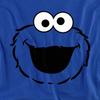 Sesame Street Mens Cookie Monster Face Long-Sleeved T-Shirt