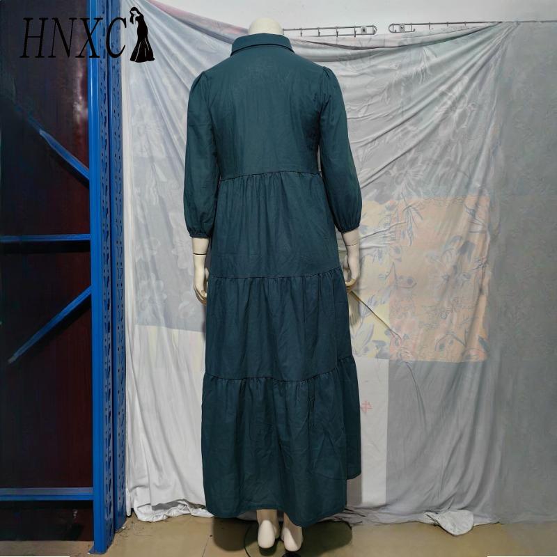 HNXC Γυναικεία Μόδα Άνοιξη Φθινόπωρο μονόχρωμα μονόχρωμα μακρυμάνικα φορέματα POLO με ψηλόμεσο λαιμό