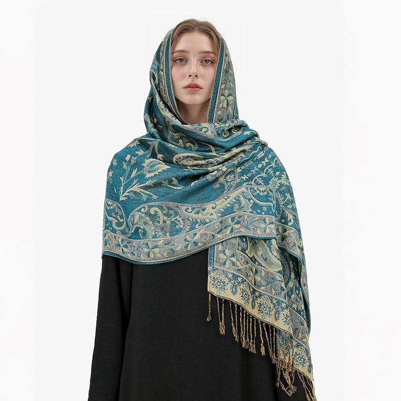 Bohemia Pashmina Hijab Scarf Long Muslim Cashmere Shawl Female Foulard Soft Turban Head Wraps For Women Headband Luxury