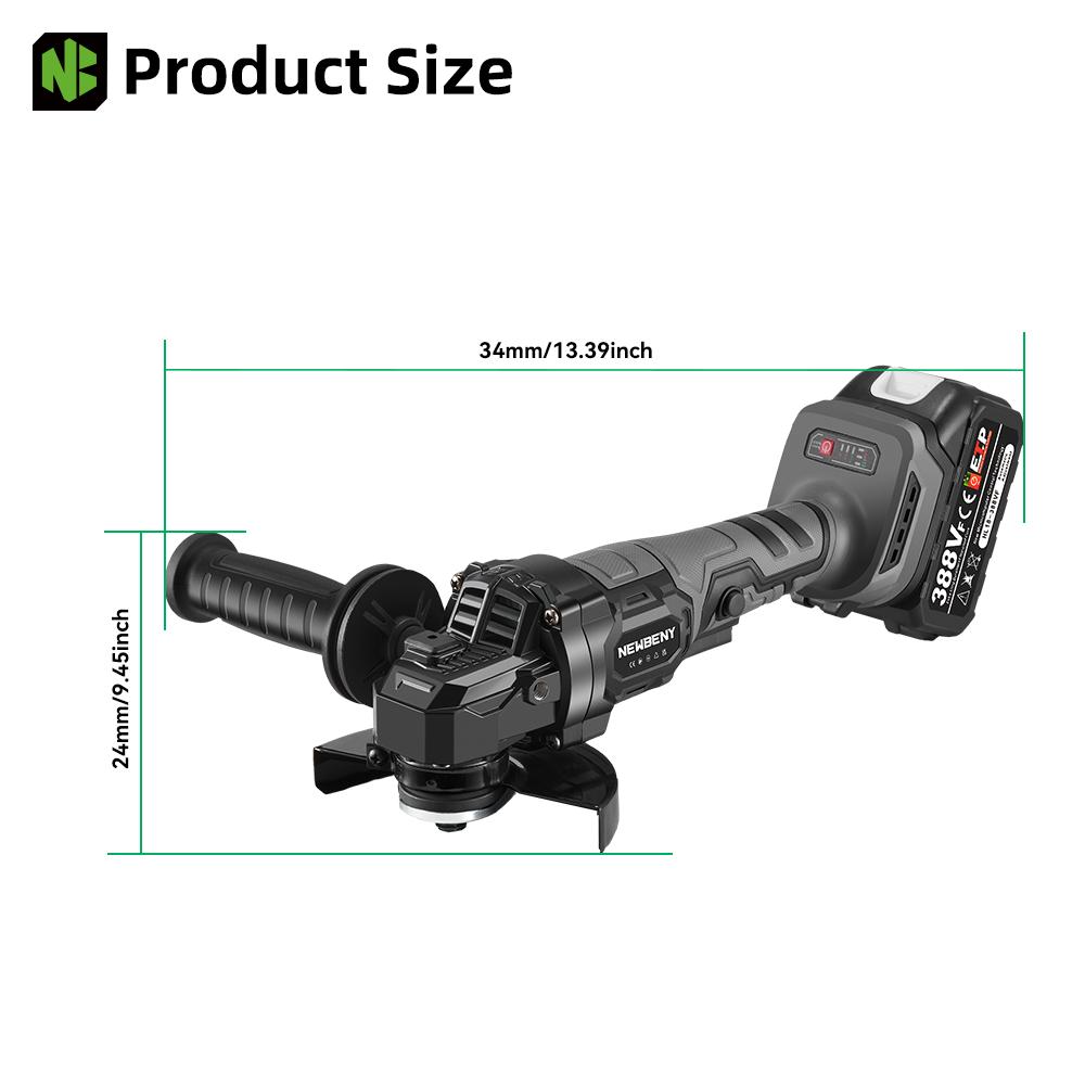 125mm Brushless Cordless Electric Angle Grinder 3 Gears High Power Grinding Polisher Cutter Tool For Makita 18V Battery