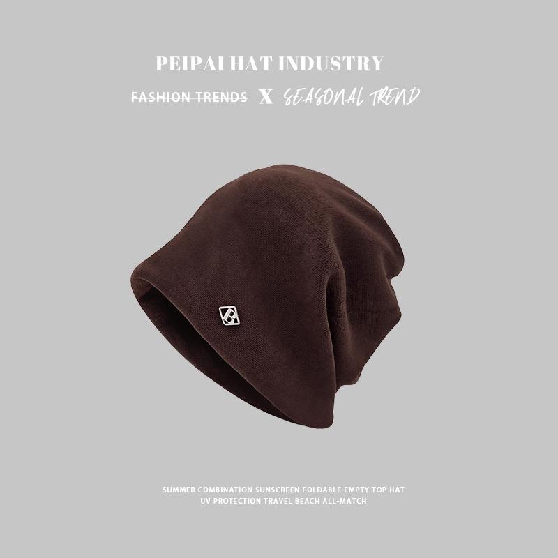 Women's autumn and winter hats, crimped warm knitted hats, ear protectors, cold-proof pullovers, and headcaps for men