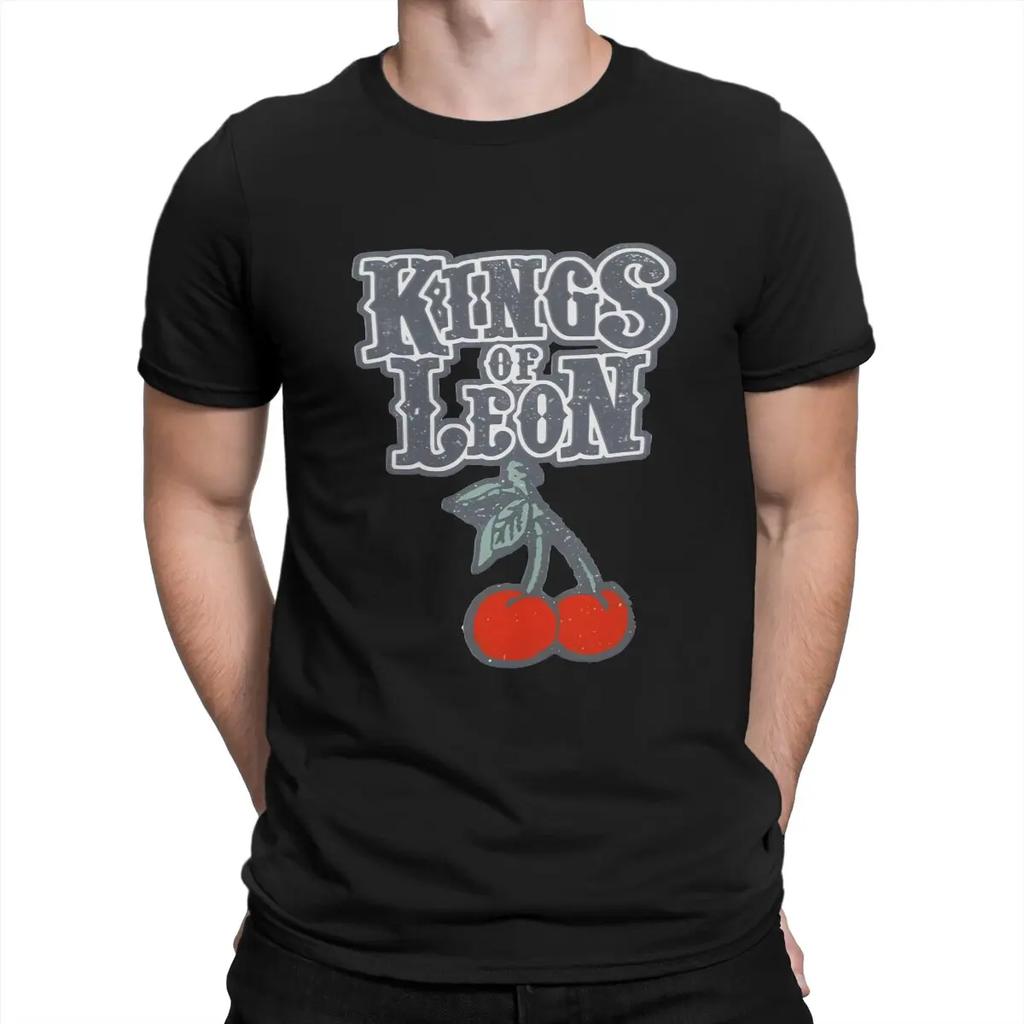 Lustige Musik T-Shirts für Herren O-Ausschnitt Reines Baumwoll-T-Shirt K-Kings Of Leon Band Kurzarm-T-Shirts Geschenkidee Kleidung