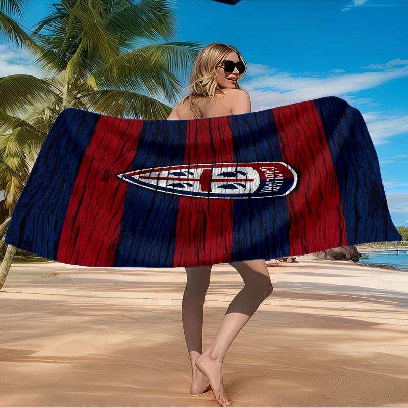 Cagliari Football Club Crest Beach Towel Microfiber Beach Towel, Lightweight and Quick-Dry, for Summer Travel, Swimming Pool Fan Birthday Gift