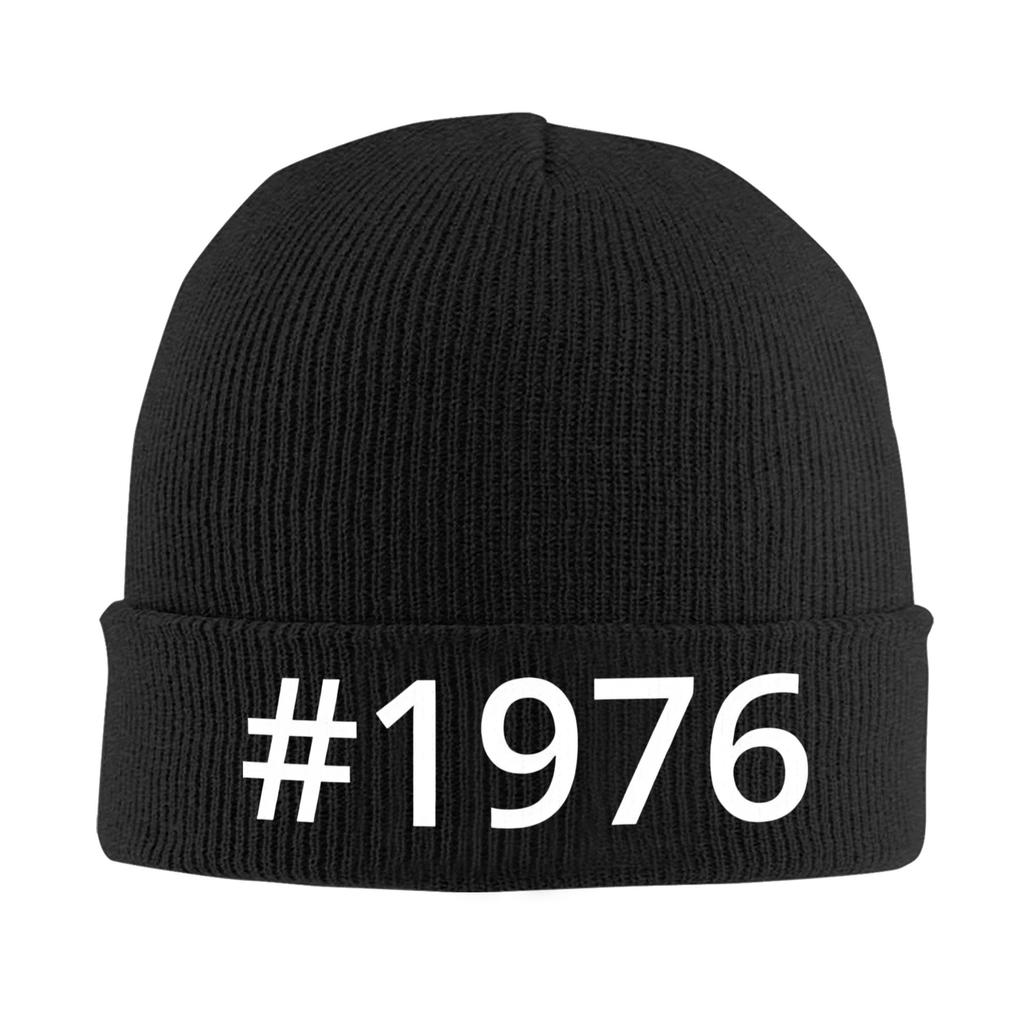 Herren Damen Strickbündel Mütze Geboren 1976 vintage Alter 50 Jahre alt 50. Geburtstag Merch Warm Gestrickt Beanie Mützen Skullies