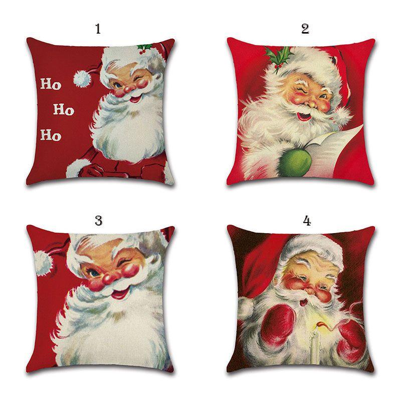 Festive Christmas Pillow Case With Elegant Linen Cushion Cover For Home Decor