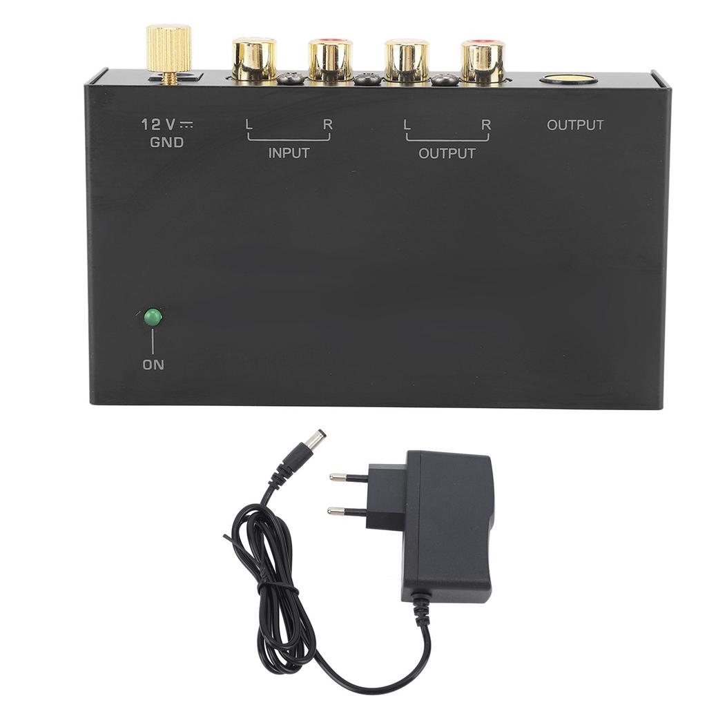 Phono-Vorverstärker AC Metall 100–240V Schallplattenspieler Vorverstärker für Plattenspieler Vinyl-Schallplattenspieler