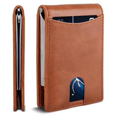 Billetera Slim Plegable para Hombre con Protección RFID Anti-Robo y Portatarjetas Extraíble