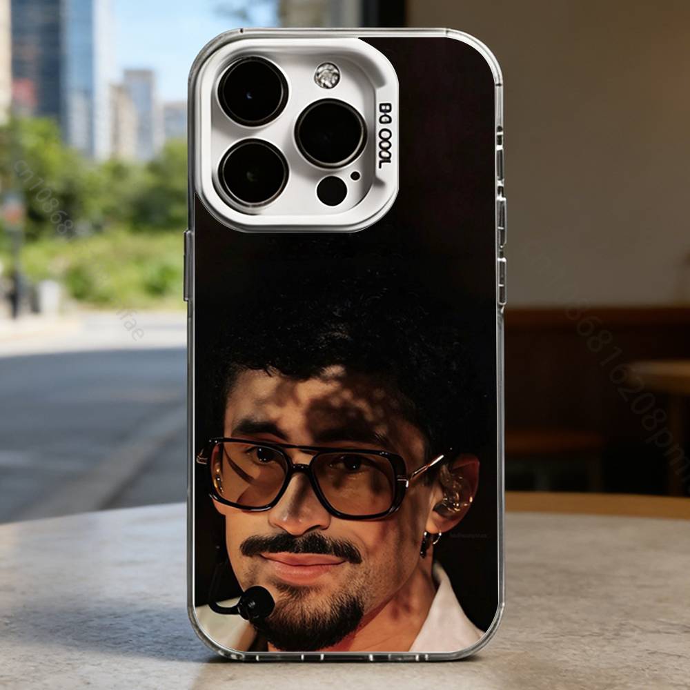 

Popular rock S-Singer B-Bad B-Bunny White Shockproof Phone Case For iPhone 17,16,15,14,13,12,11,Pro,XS,Max,Plus,Mini,SE iPhone11