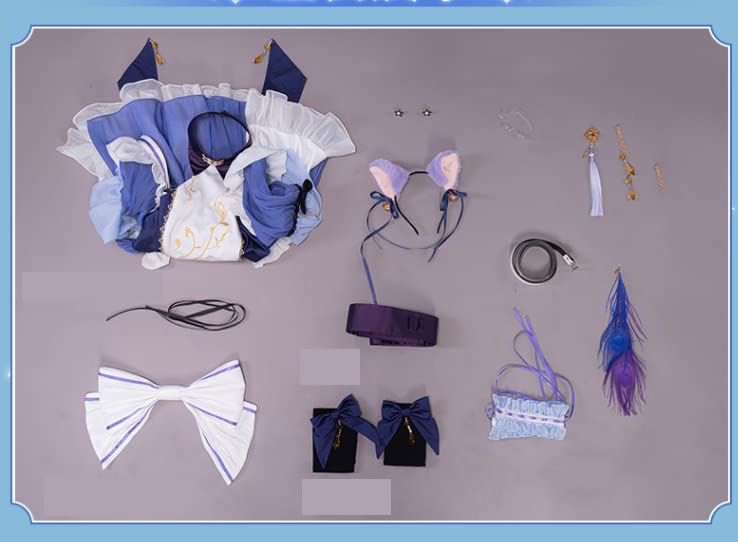 Lavender Keqing Maid Halloween Christmas Size S Costume, Costume, Costume, Women's