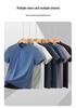 Men's Summer Ice Silk Zipper Sports T-Shirt - Breathable, Solid Color, Stand Collar, Short Sleeve, Casual Business Top