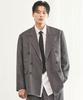 Prairie Striped Double Blazer (Gray)