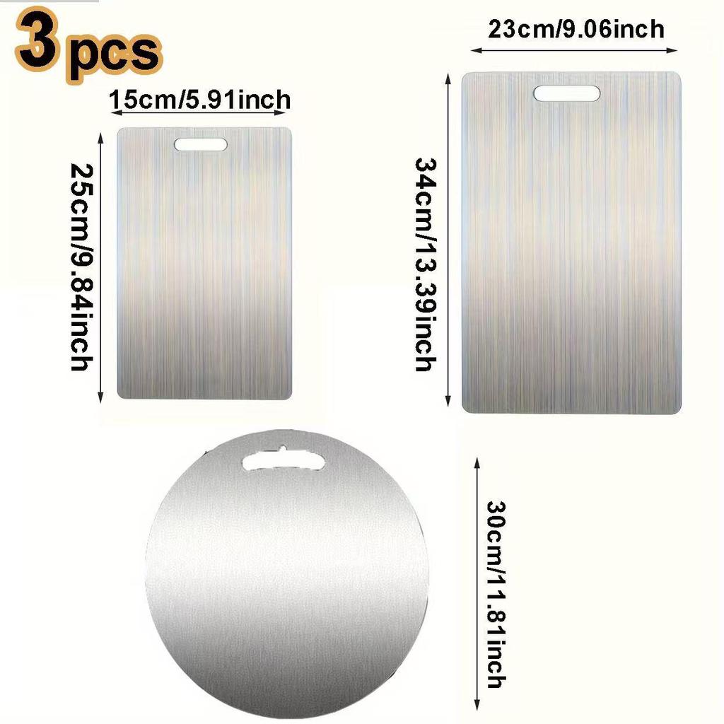 Stainless Steel Non-slip Thick Cutting Board - Large, Anti-mold, Needle Design for Household Use