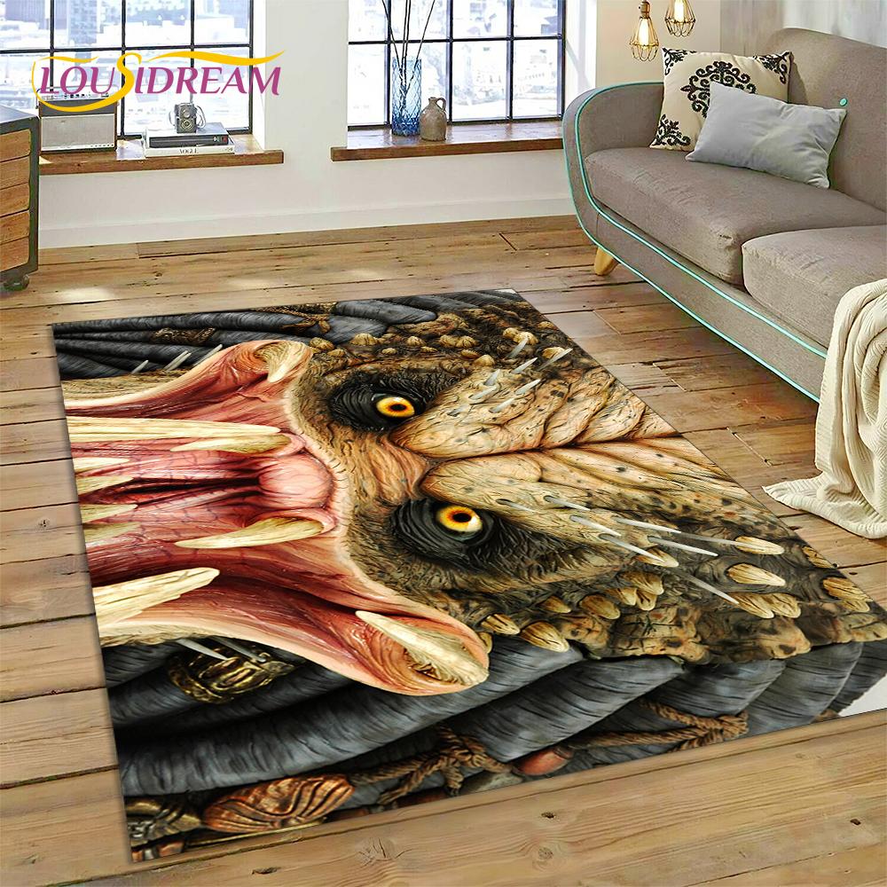 AVP Alien Vs 3D. Tappeto Tappetino Gioco Predator per Casa Soggiorno Camera da Letto Divano Zerbino Decorazione, Tappeto per Area Bambini Tappetino Antiscivolo Regalo