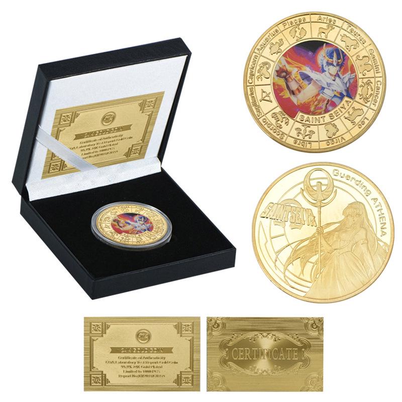 Saint Seiya Die-cast Metal Commemorative Coin Badge Gift