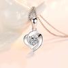 Love Heart Necklace for Women, Japanese and Korean Simple Peach Heart Pendant Collarbone Chain Neck Chain