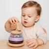 Montessori Baby Pole Stack Toy Stackable Elephant Bell Teething Toy  Newborn Gifts