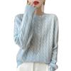 Fashionable Women's Pure Wool Loose Knit Sweater - Casual Autumn/Winter Outerwear